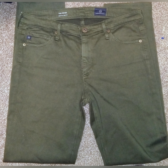 AG, Olive Green, Prima, Cigarette, Jeans, Size 28R - Picture 3 of 6